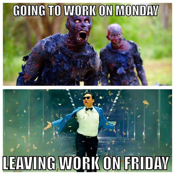 going to work on monday