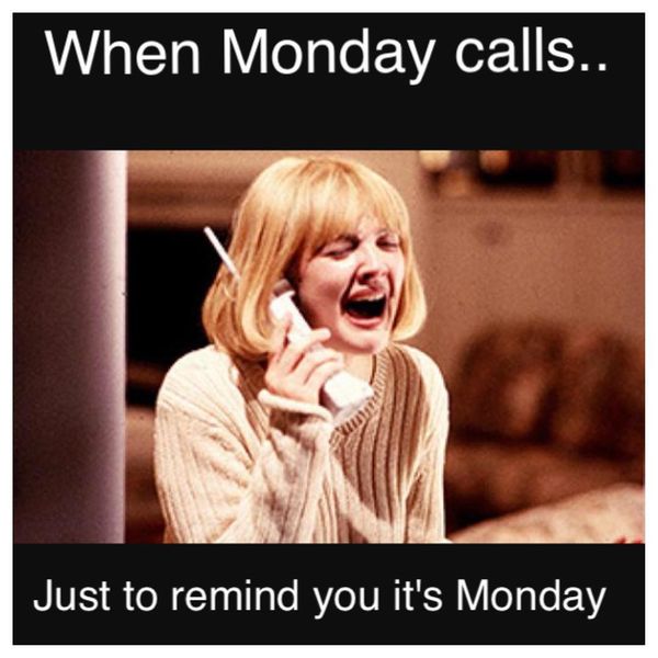 when monday calls just to remind you