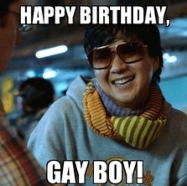 Cute Cool Happy Birthday Meme for Gay