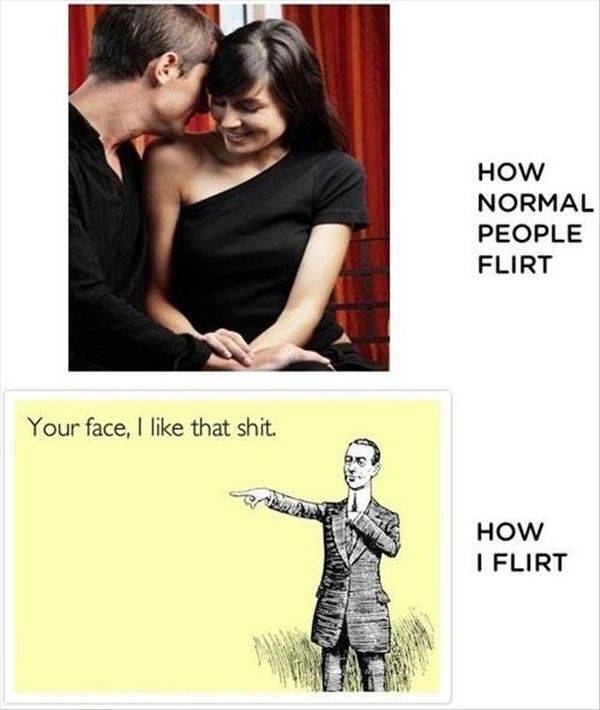 How normal people flirt.
