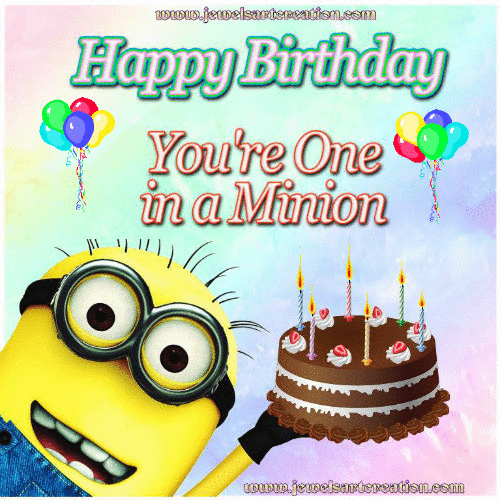 Happy Birthday Gif Images with Minion