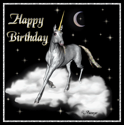Happy Birthday Gif Pictures with a Unicorn