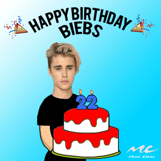 Happy Birthday Gif from Justin Bieber
