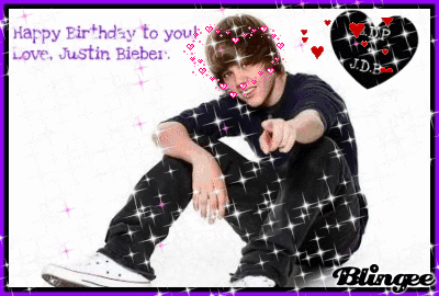 Happy Birthday Gif from Justin Bieber