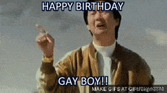 Happy Birthday Gif with Wishes for a Gay