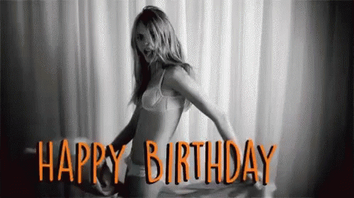 Happy Birthday Gif with a Sexy Girl