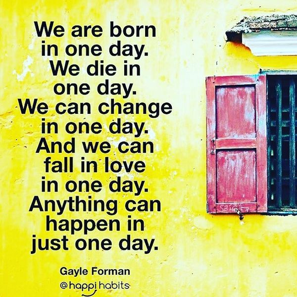 We are Born in One Day. We Die in One Day.