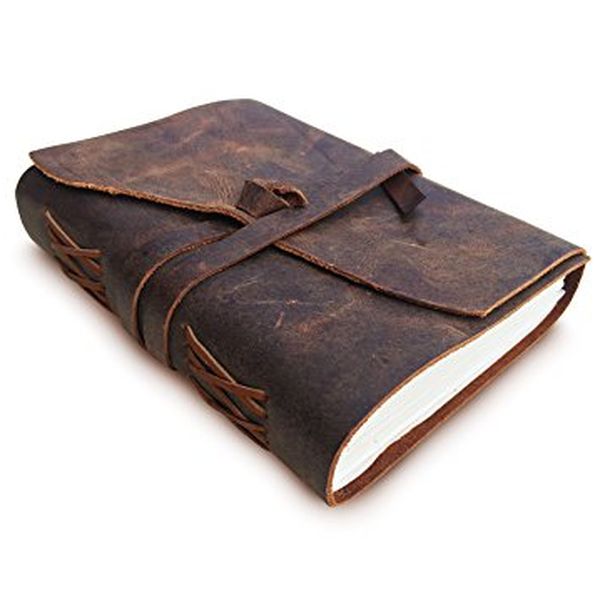 Antique Handmade Leather Notepad