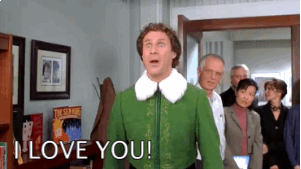 Surprising I Love You Gif with Elf 1