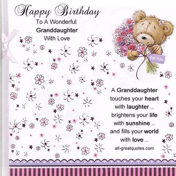 Happy Birthday Granddaughter Christian Quotes Happy Birthday Granddaughter Quotes And Wishes