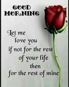 Tender good mornind message for her