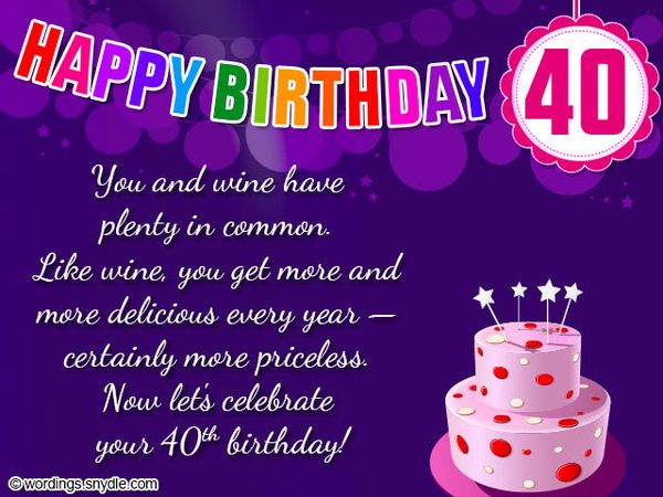 Happy 40th Birthday Quotes, Memes and Funny Sayings