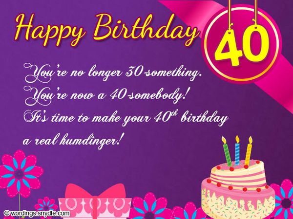 Terrific 40th Birthday Messages for Sister