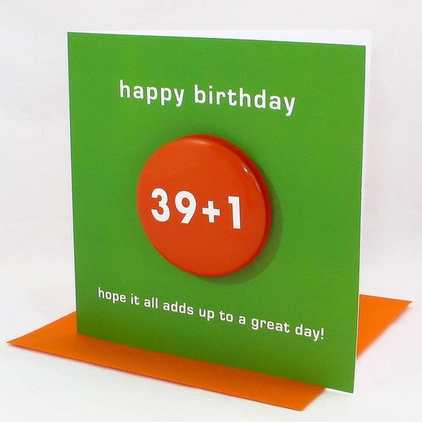 Showy Happy Big 40th Birthday Card