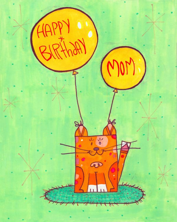 Happy Birthday Mom Card