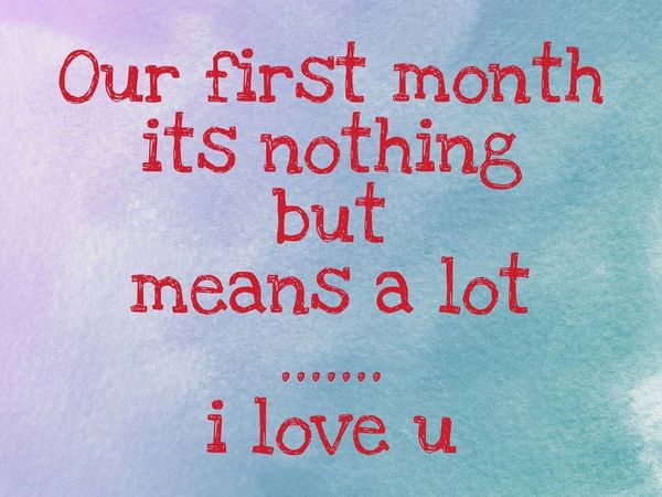 our first month its nothing but means a lot