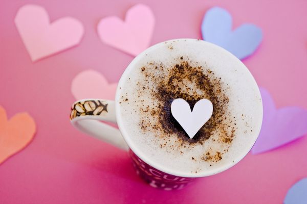 cup of coffee with heart