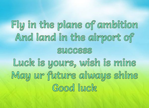 Good Luck Poem with Positive Quotes