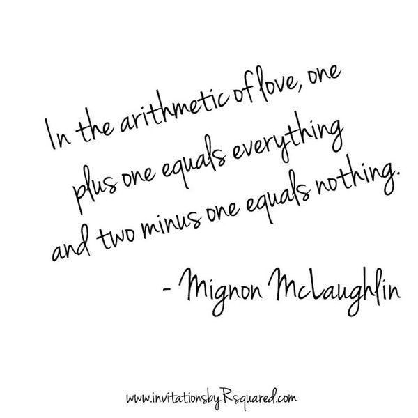 In The Arithmetic of Love, One Plus One Equal Everything...