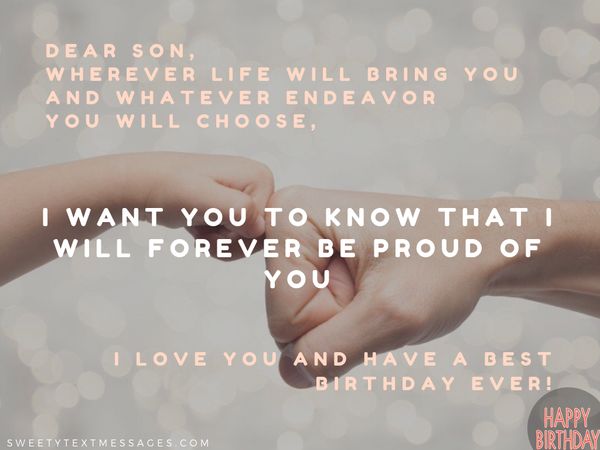 Happy Birthday Son Quotes Wishes For Son On His ay