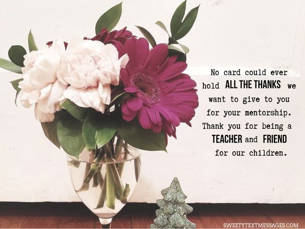 Creative Thank You Note To Teacher From Parent